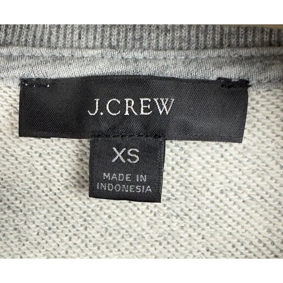 J.Crew University Terry All-Natural Sweatshirt Women XS Gray Crewneck - Picture 4 of 10